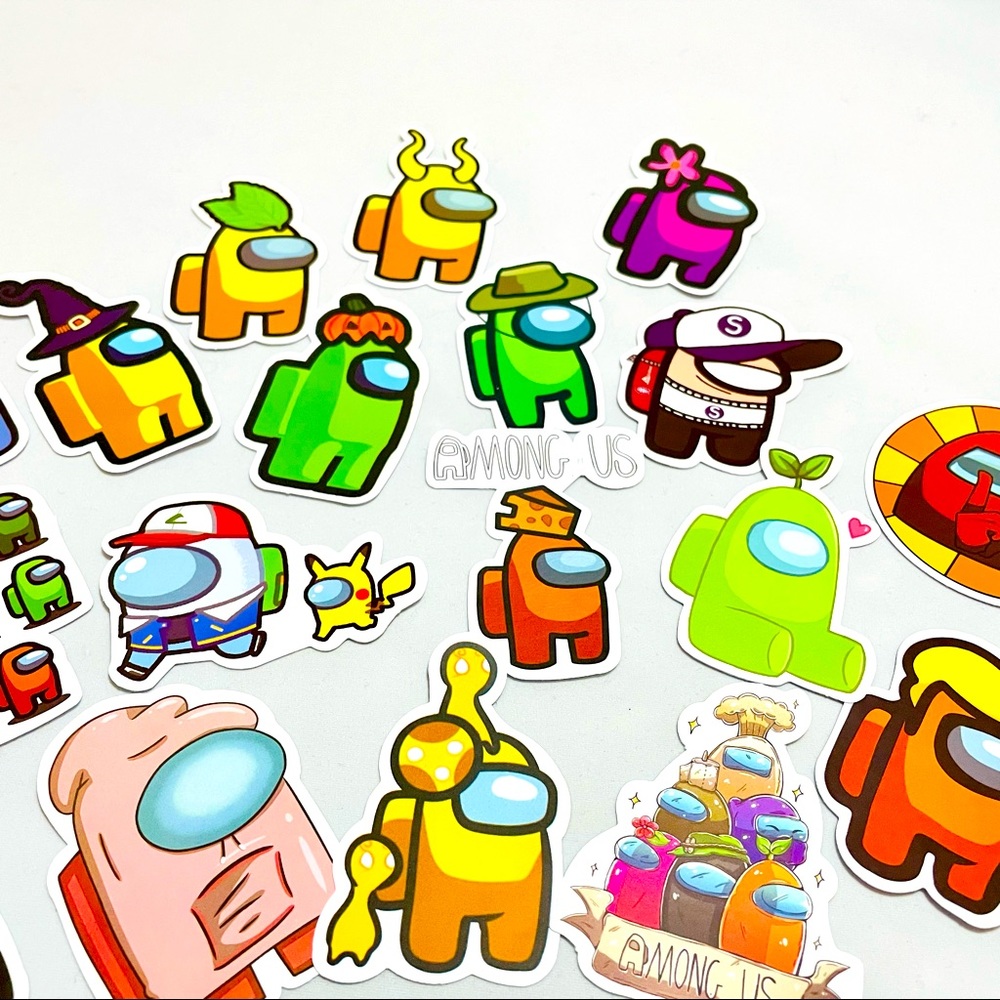 Brand New Bundle 21 Among Us Stickers